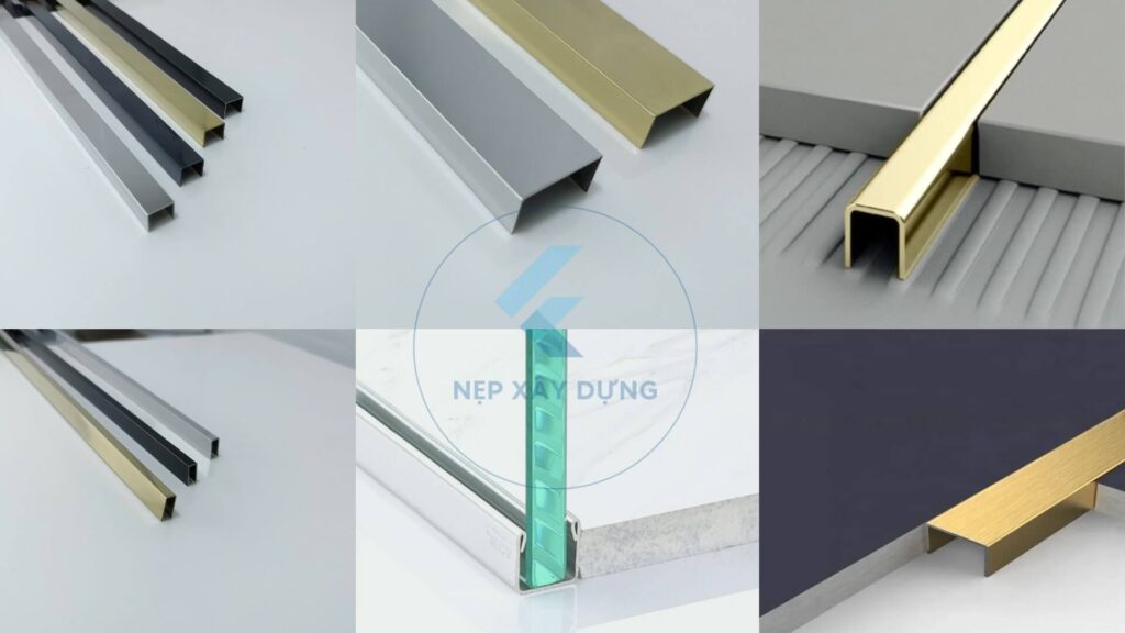 Ảnh thi công và thực tế nẹp inox chữ U