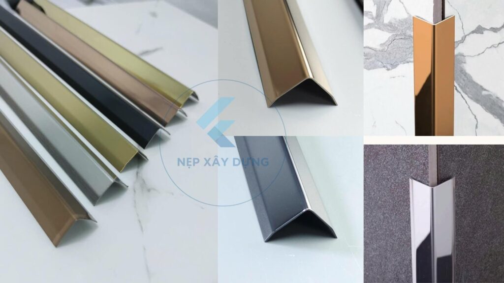Ảnh thực tế và thi công nẹp inox chữ V