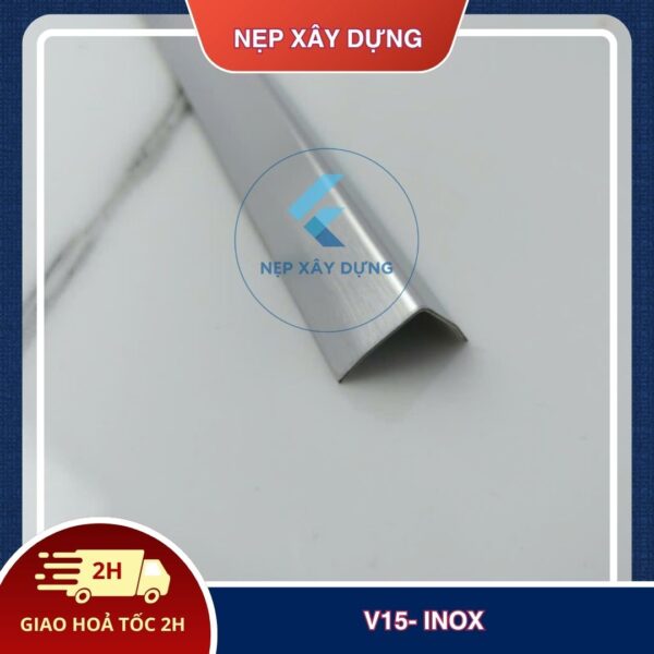 Nẹp inox v 304 15mm