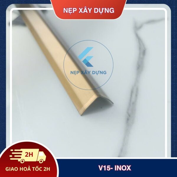 Nẹp inox v 304 15mm