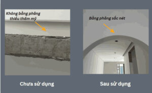 Nẹp trát tường thực tế