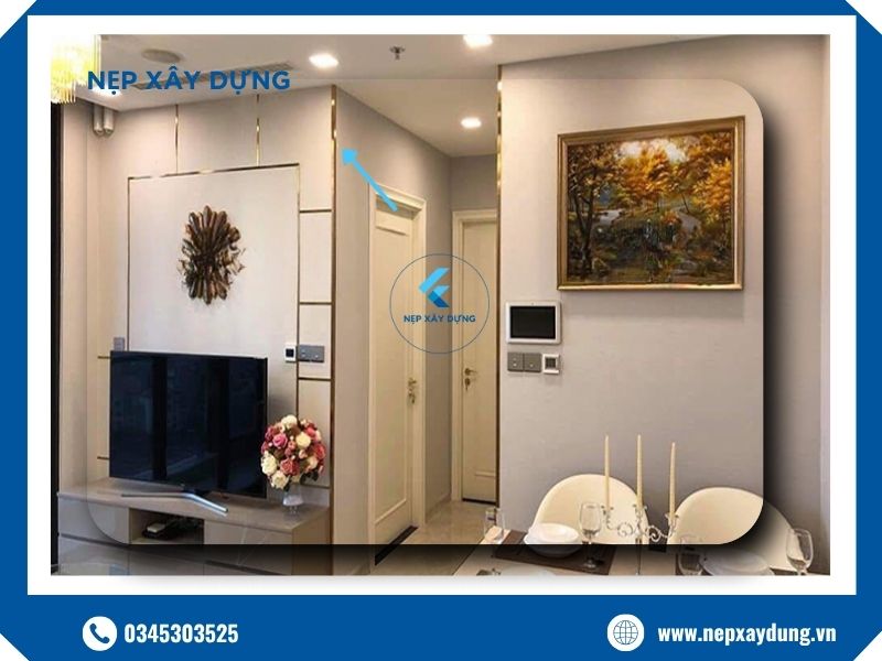Công trình sử dụng nẹp inox góc tường