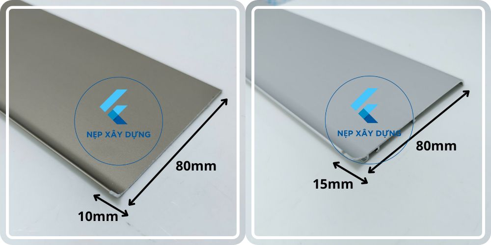 Kích thước len chân tường nhôm
