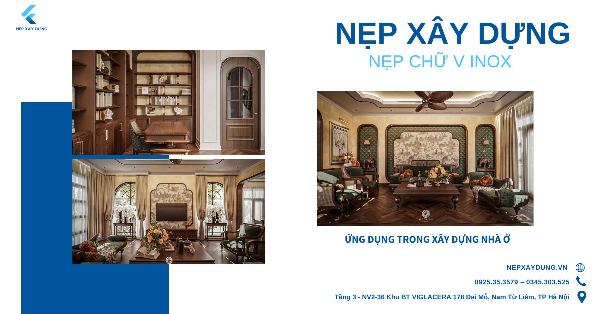 Nẹp v inox ứng dụng trong xây dựng nhà ở