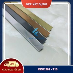 Nẹp inox 201- T10 tổng hợp màu sắc