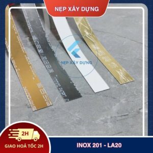 Nẹp inox 201 LA20 tổng hợp màu sắc