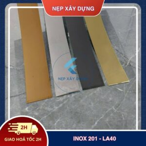 Nẹp inox 201 LA40 tổng hợp màu sắc