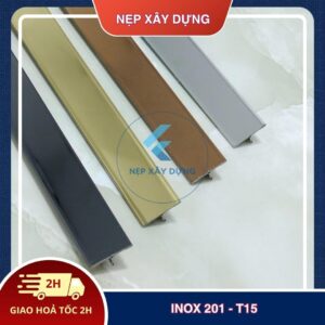 Nẹp inox 201- T15 tổng hợp màu sắc