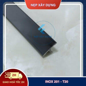 Nẹp inox 201- T20 màu đen gương