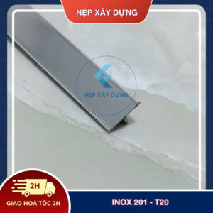 Nẹp inox 201- T20 màu trắng gương