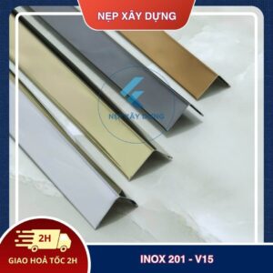 Nẹp inox 201- V15 tổng hợp màu sắc