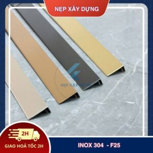 Nẹp inox 304 F25 tổng hợp màu sắc
