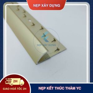 Nẹp kết thúc thảm YC màu vàng mờ