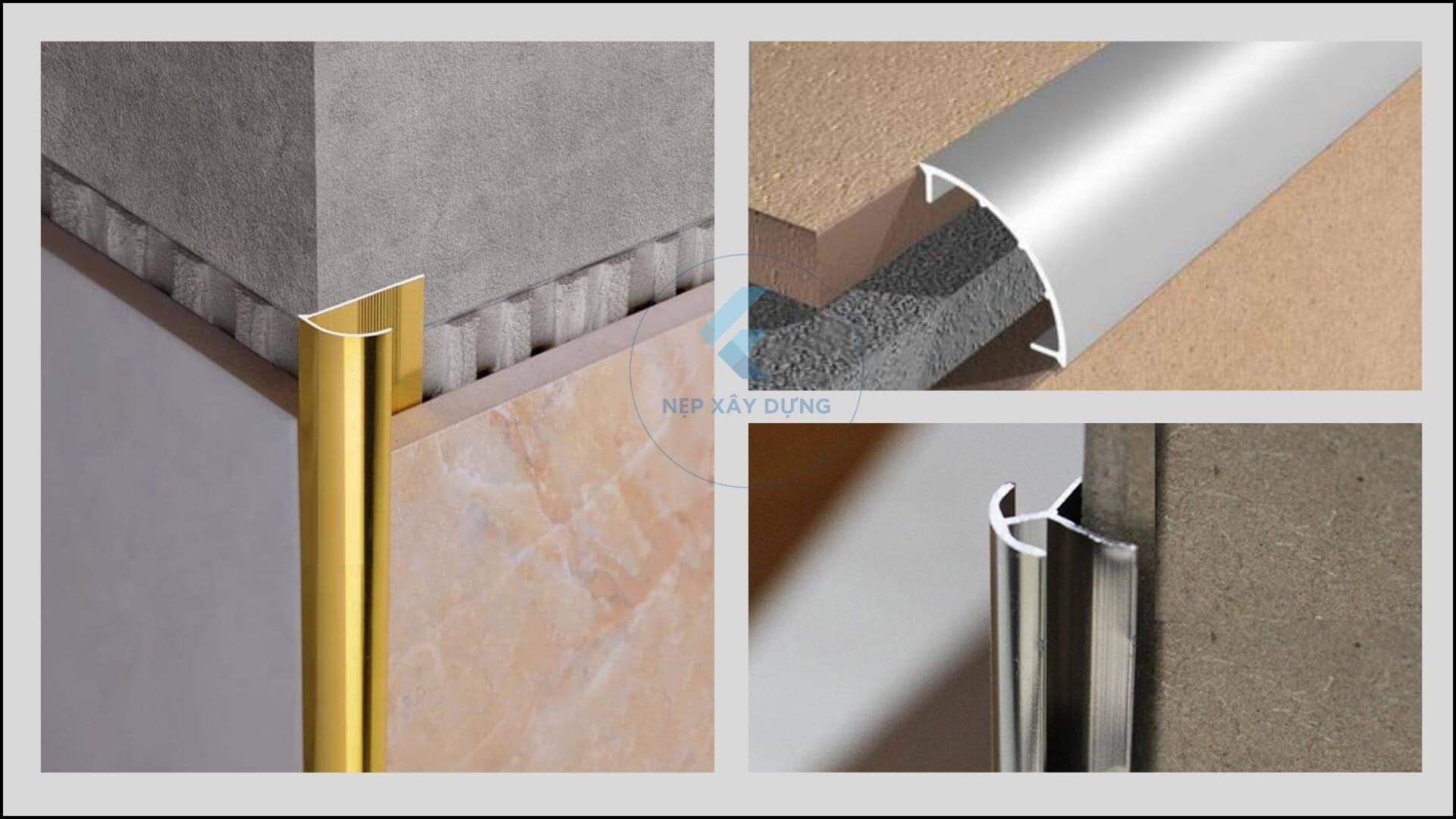 Nẹp nhôm góc ốp lát tại góc tường