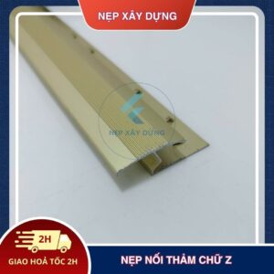 Nẹp nối thảm chữ Z màu vàng mờ