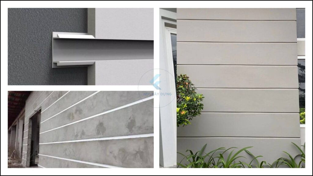 Hình ảnh ứng dụng của nẹp chỉ âm tường trong thiết kế công trình