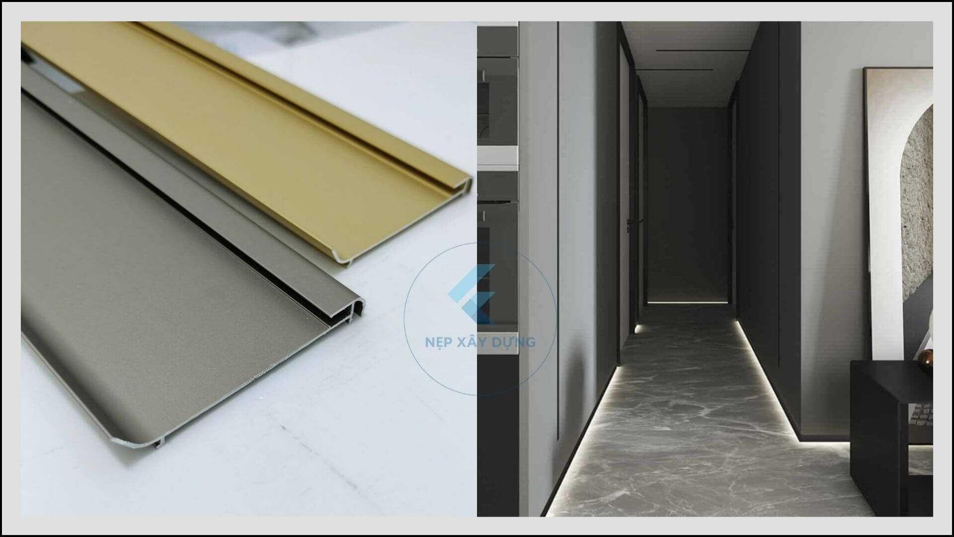 Len chân tường có LED