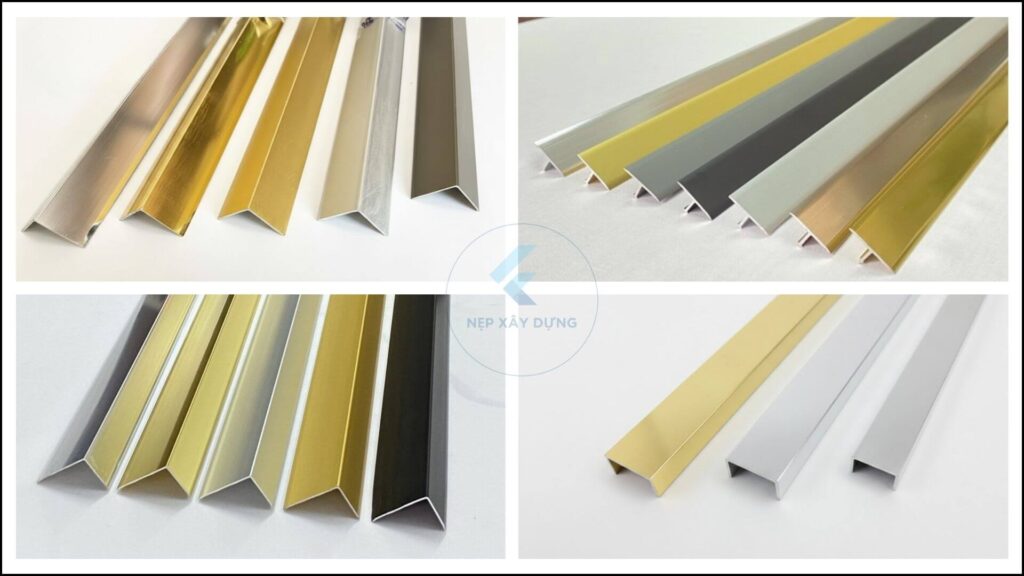Hình ảnh một số loại nẹp nhôm mạ vàng phổ biến