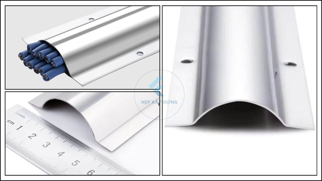 Hình ảnh thực tế của nẹp điện bán nguyệt Inox