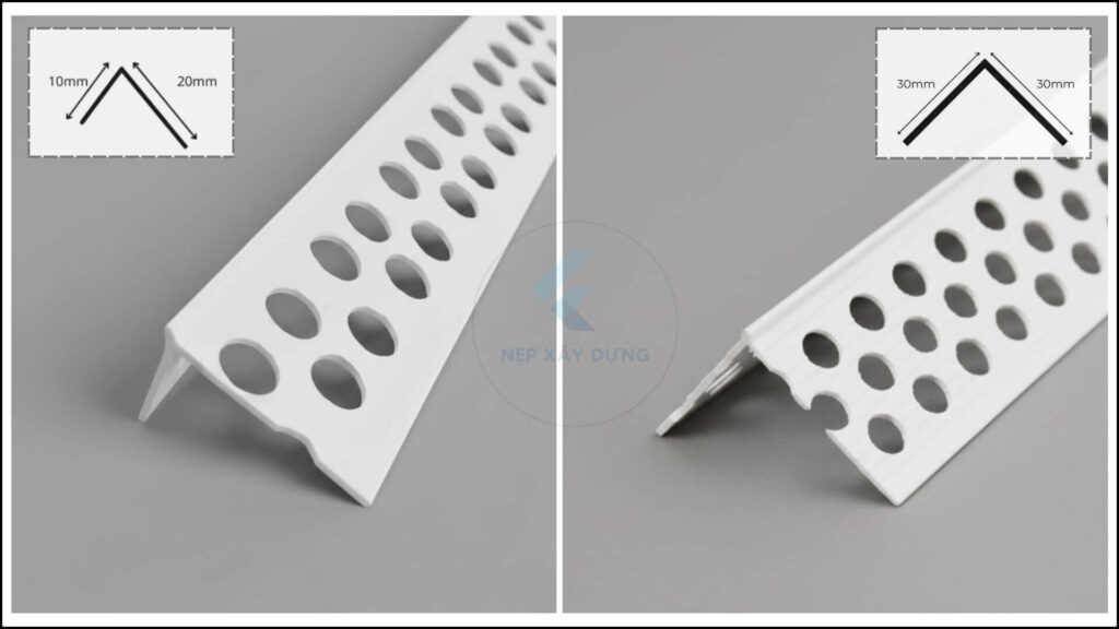 Hình ảnh nẹp nhựa chữ V10x20 và V30