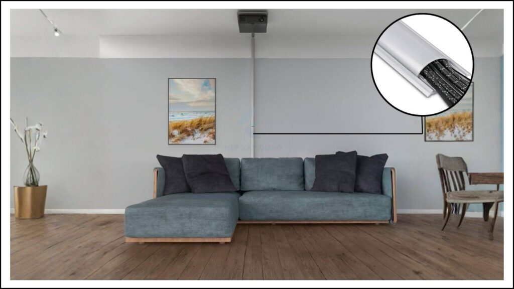 Hình ảnh ứng dụng của nẹp điện bán nguyệt nhôm trong trang trí thẩm mỹ