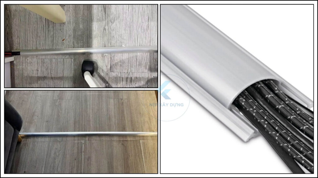 Hình ảnh ứng dụng của nẹp điện nhôm D40