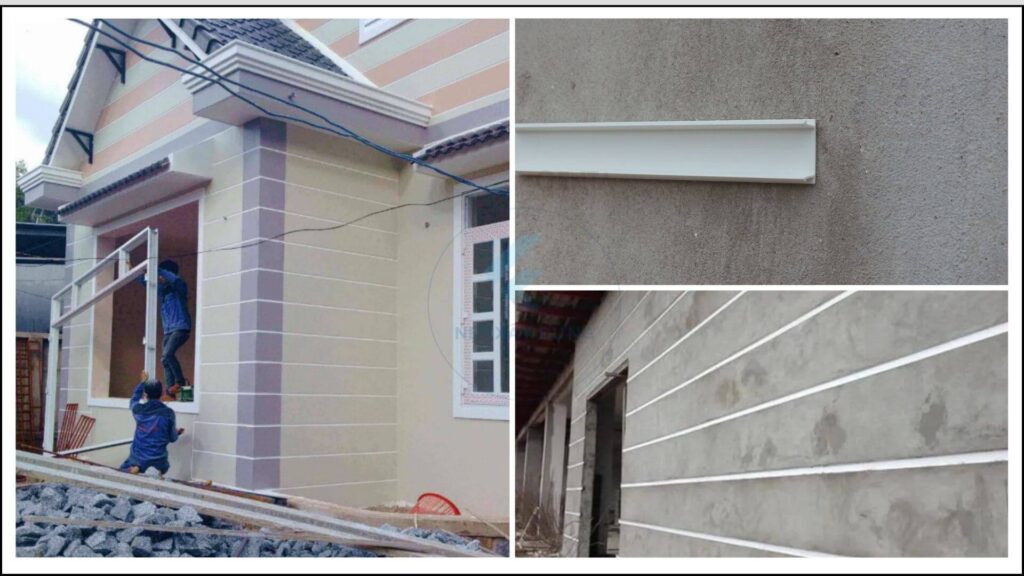 Hình ảnh của nẹp chỉ nhựa âm tường