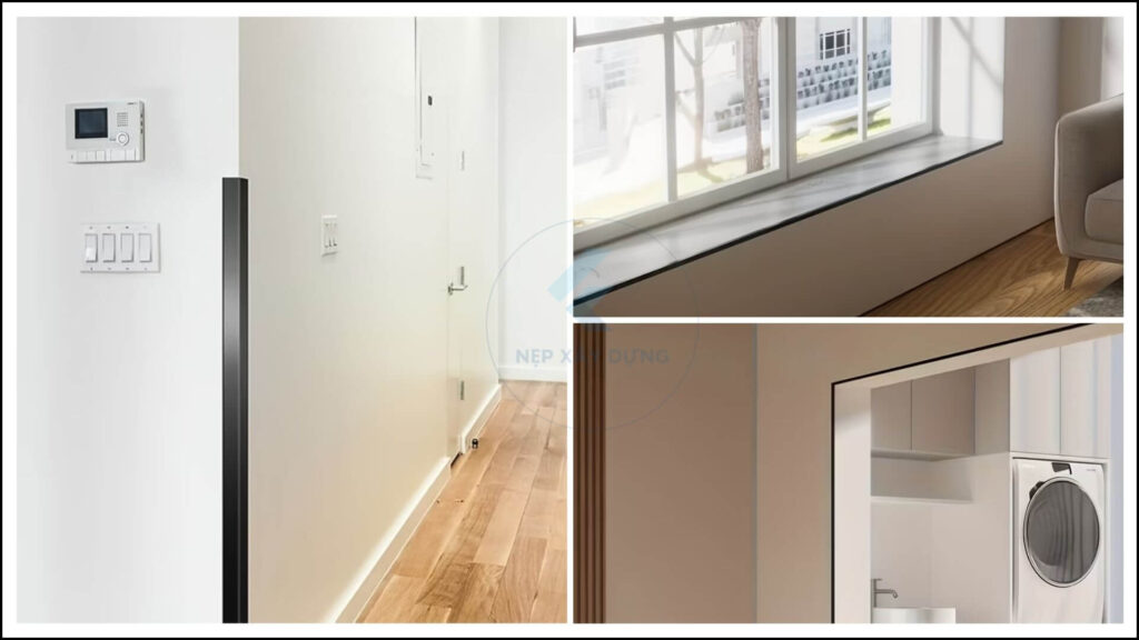 Một số hình ảnh ứng dụng của nẹp V nhôm đen