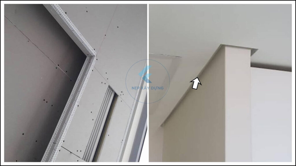 Hình ảnh nẹp nhựa trần thạch cao giúp tăng thẩm mỹ cho kiến trúc