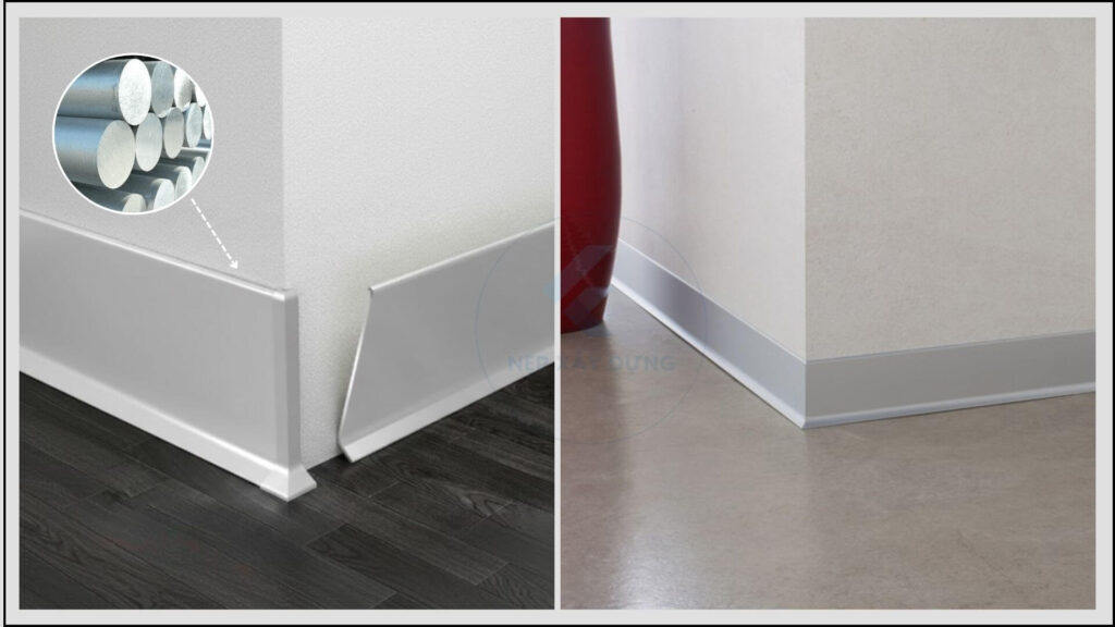 Nẹp len chân tường nhôm được làm từ hợp kim nhôm 6063 T5