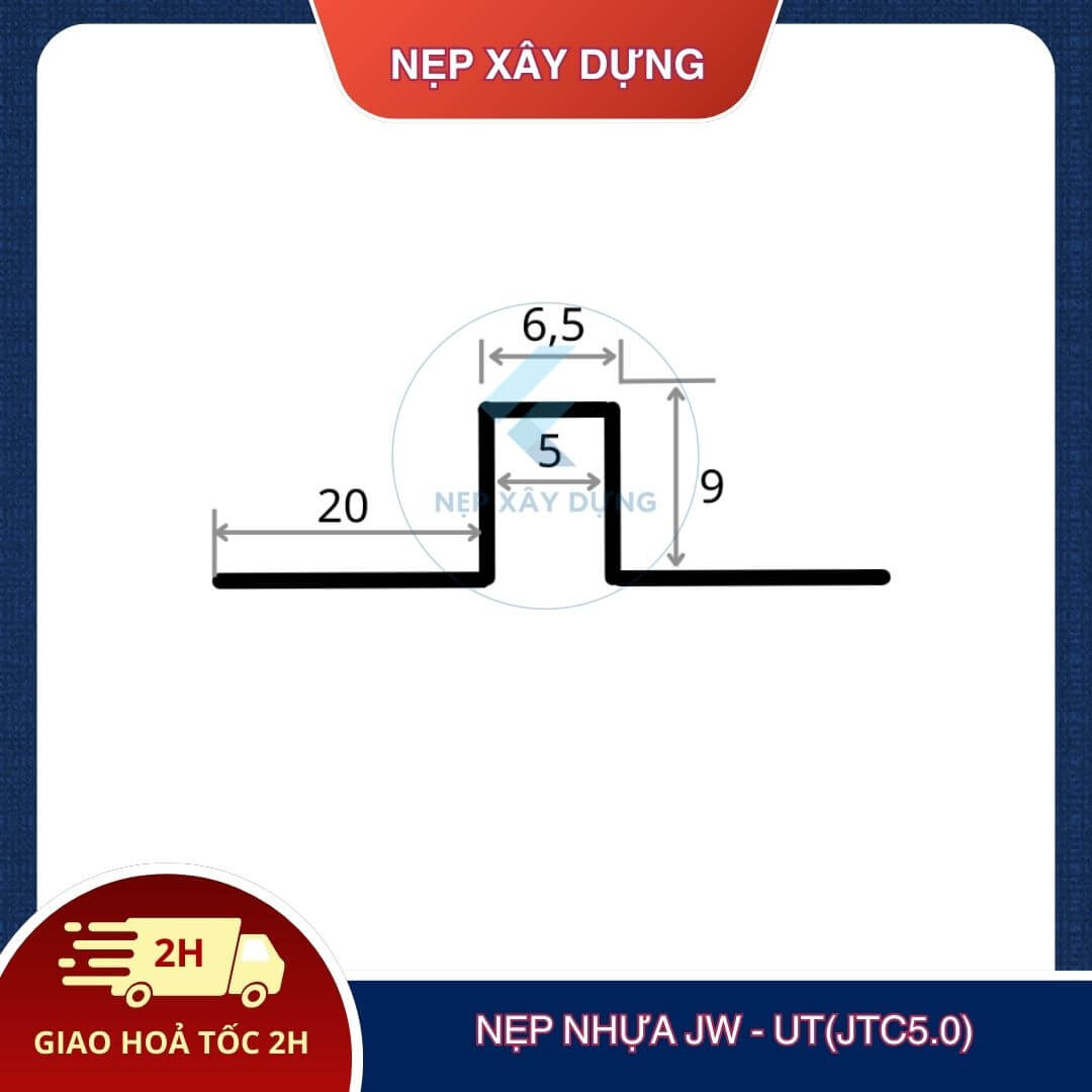 Mặt cắt nẹp nhựa JW-UT(JTC5.0)