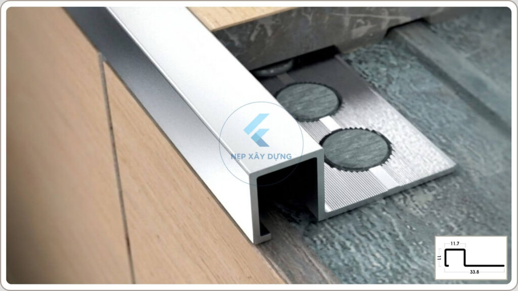 Nẹp vuông nhôm