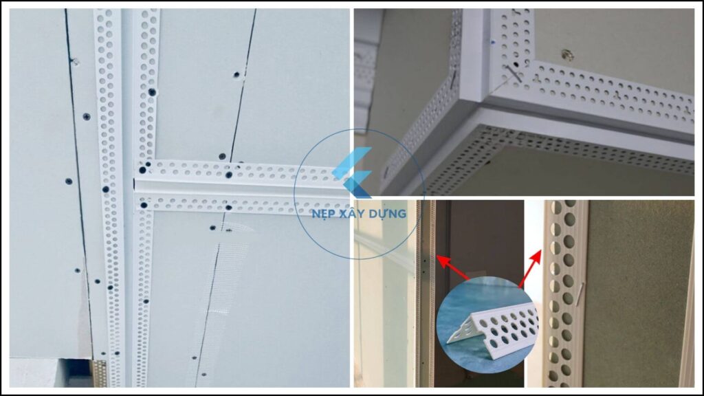 Hình ảnh thực tế nẹp chỉ trần thạch cao