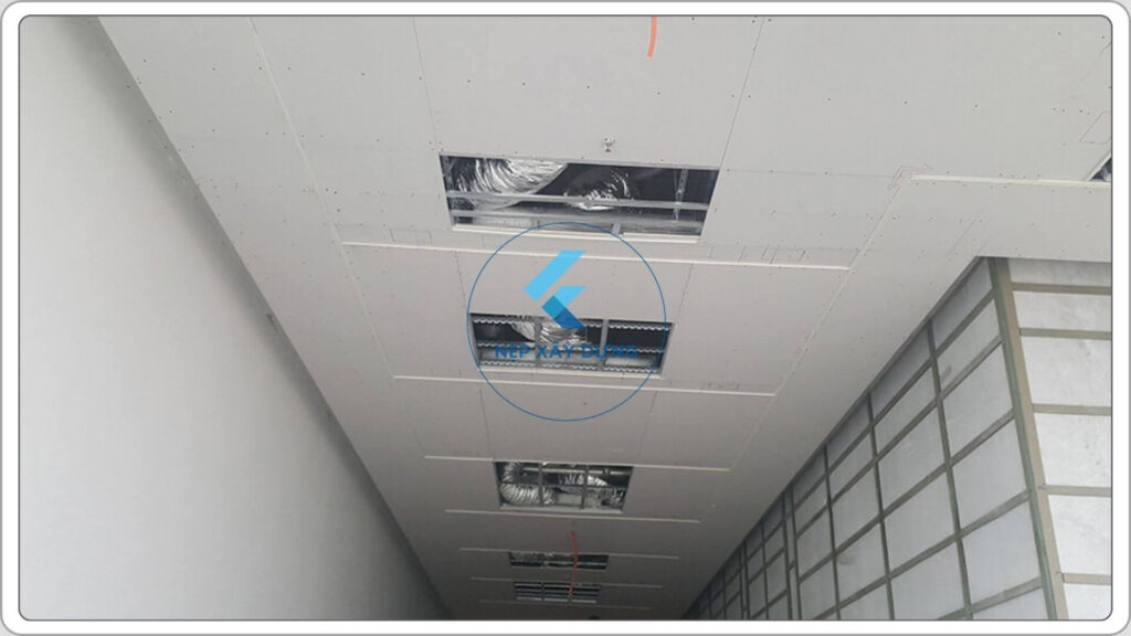 Ảnh ứng dụng thực tế nẹp ron âm trần thạch cao