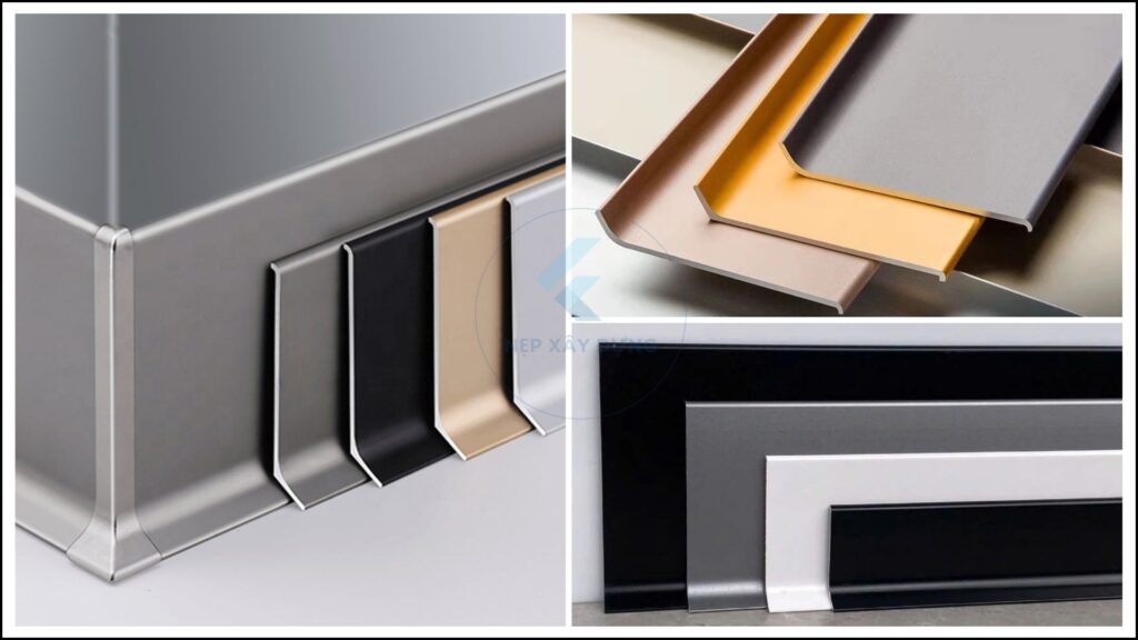 Giá len chân tường nhôm