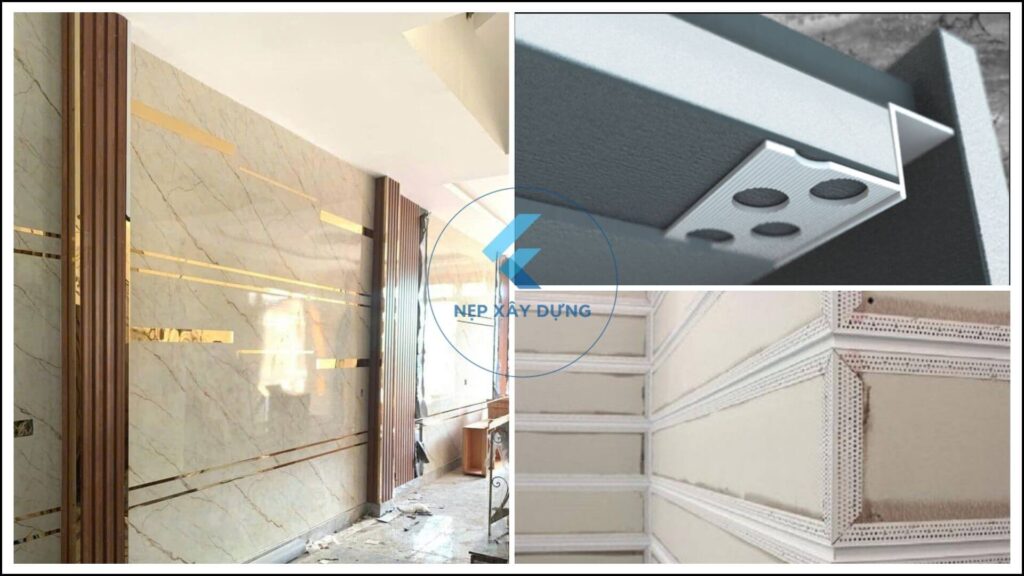 Hình ảnh ứng dụng nẹp nhựa trần thạch cao