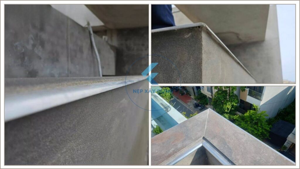 Hình ảnh thực tế nẹp cắt nước mưa