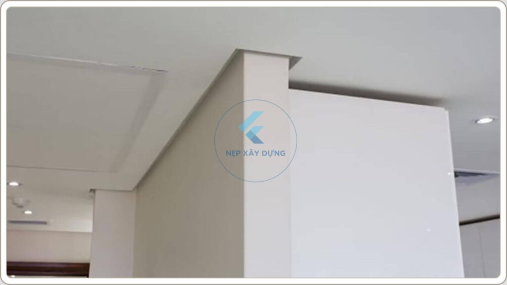 Hình ảnh thực tế nẹp góc tường thạch cao