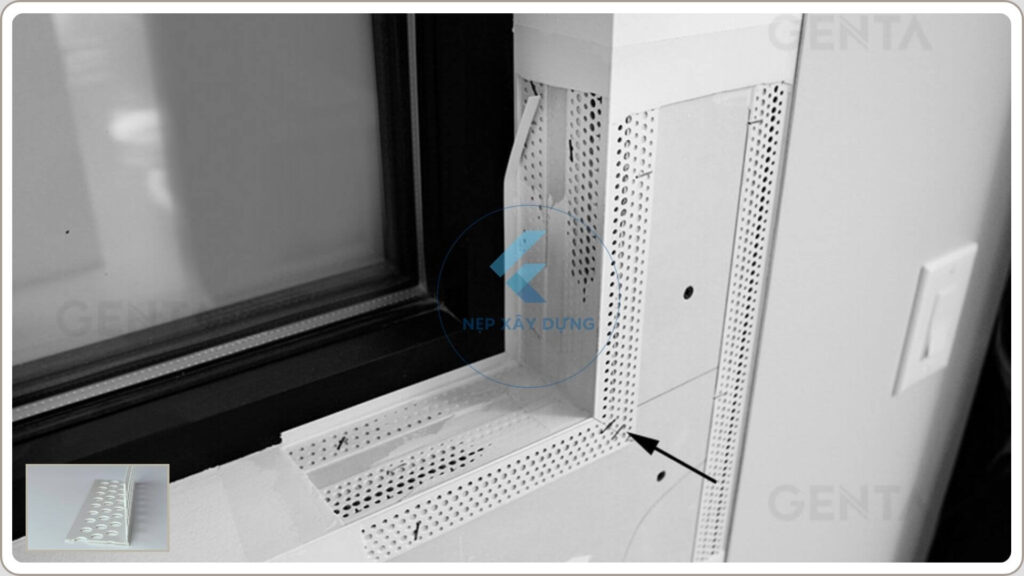 Hình ảnh nẹp góc tường thạch cao