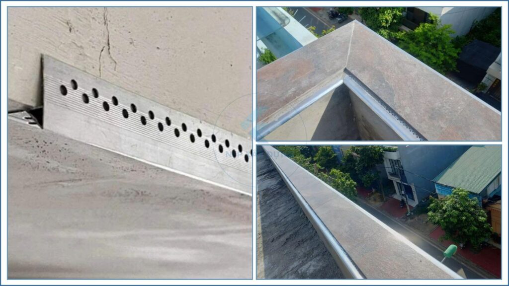 Hình ảnh thực tế nẹp hắt nước mưa