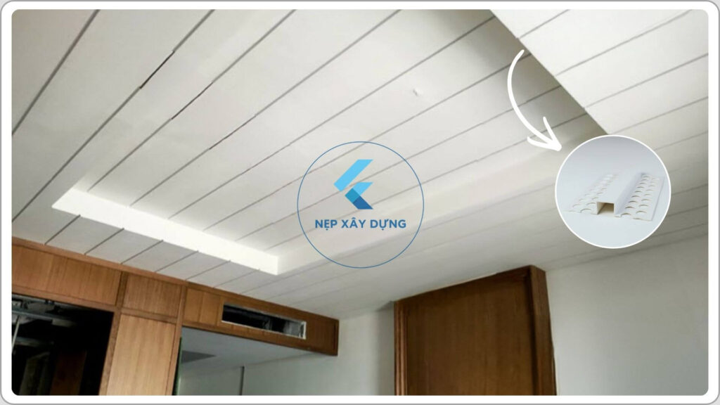 Hình ảnh ứng dụng nẹp ron âm trần thạch cao