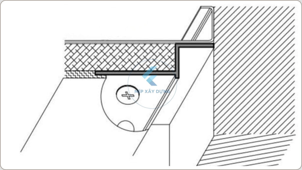 Hình ảnh thực tế nẹp tách khe trần