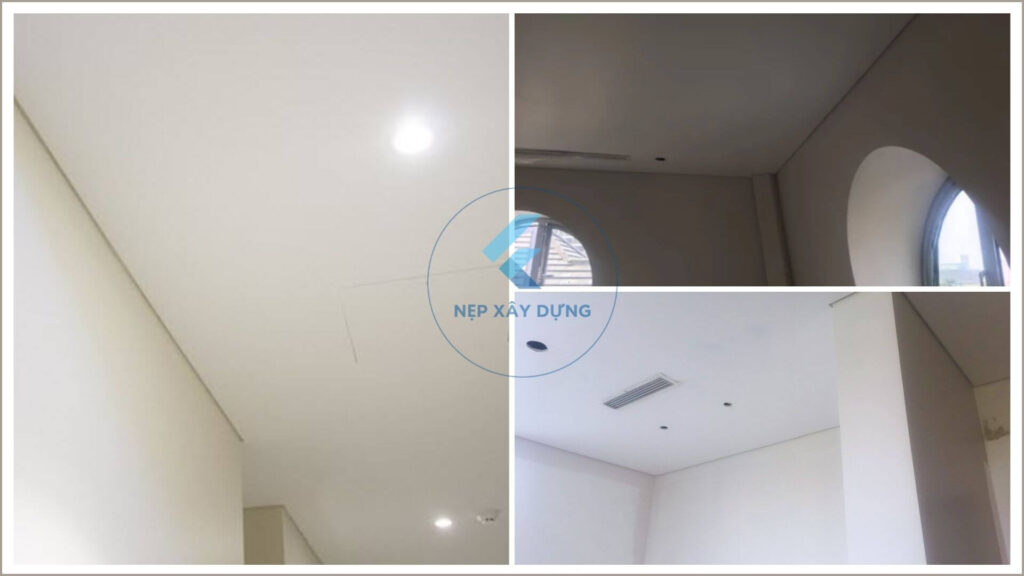 Hình ảnh ứng dụng nẹp tách khe trần thạch cao