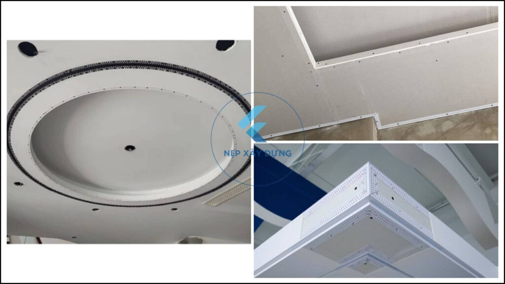 Hình ảnh sử dụng nẹp chỉ trần thạch cao