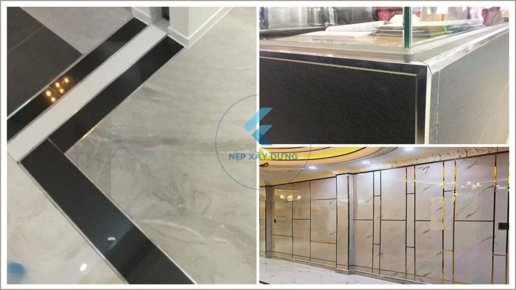 Hình ảnh ứng dụng nẹp inox T,V,U