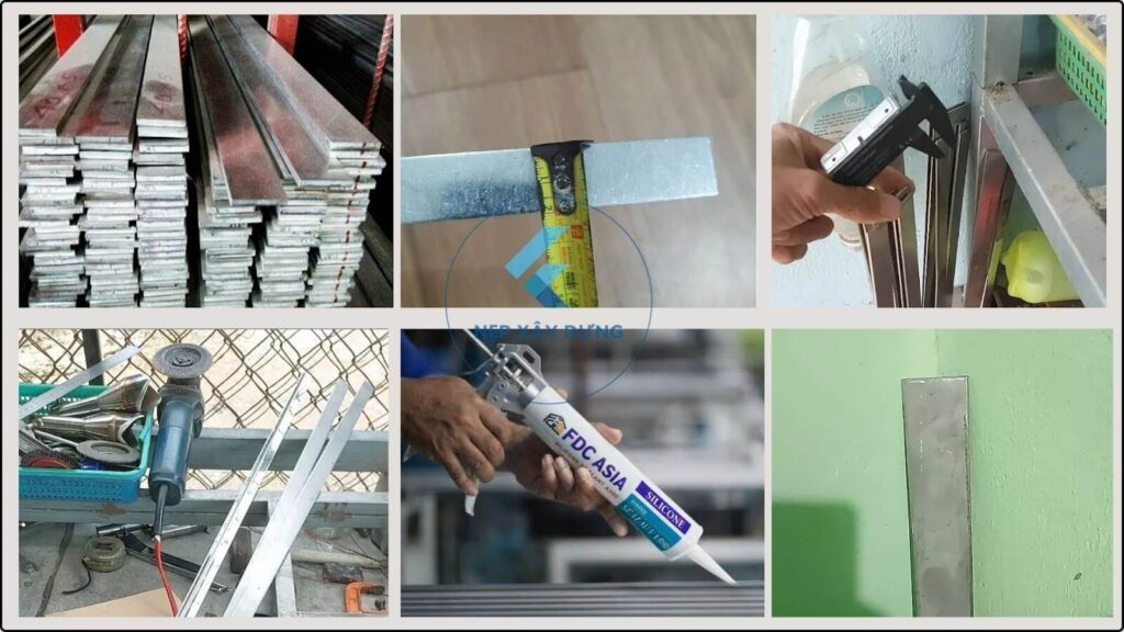 Hướng dẫn thi công nẹp la inox 5mm