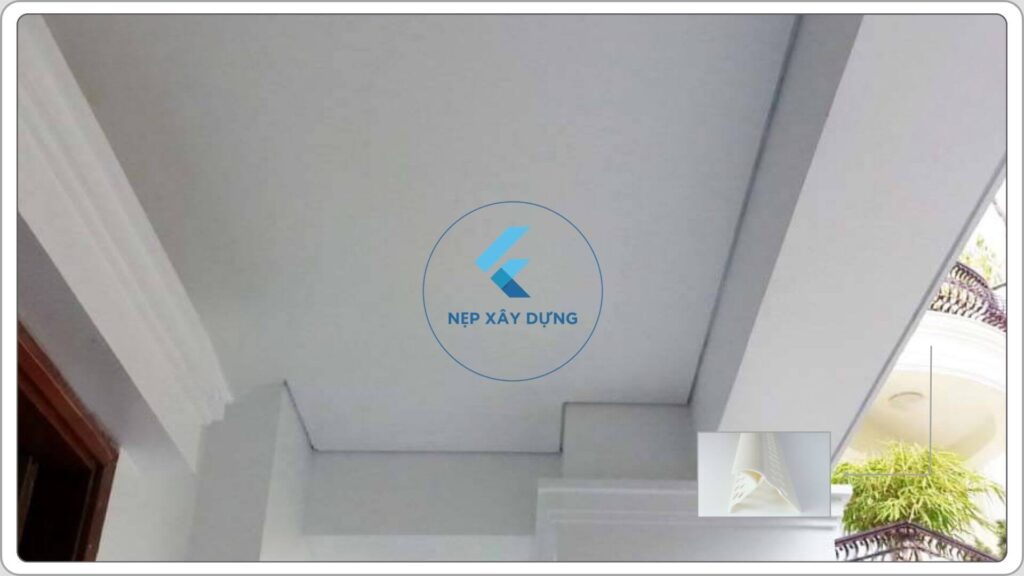 Nẹp chỉ ngắt nước ban công ngoài thực tế