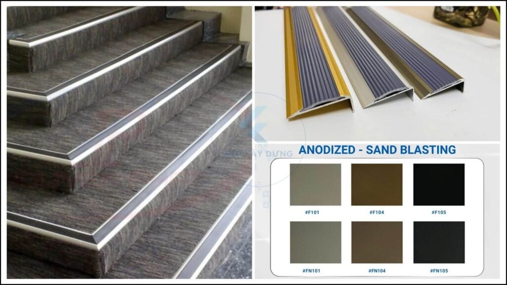 Hình ảnh nẹp chống trượt cầu thang