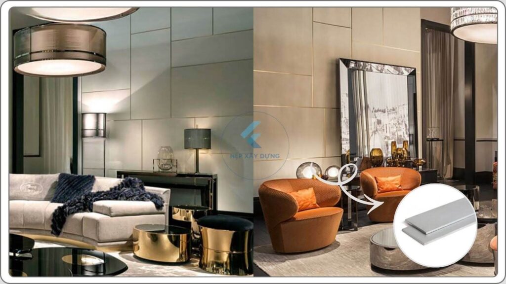 Hình ảnh ứng dụng nẹp la inox 5mm