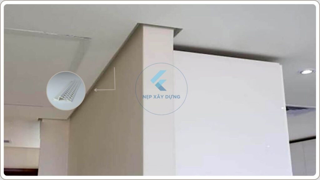 Hình ảnh thực tế nẹp tách khe trần